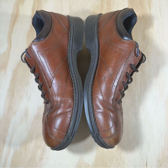 Ecco Brown Leather Lace Up Shoes Men’s Size 8/8.5 - Picture 4 of 10